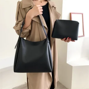 Professional PU Leather Work Tote with High Capacity for Women - Classic Vintage Style Shoulder Bag