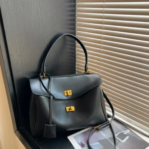 Vegan Leather Work Tote with Large Capacity - Professional Women's Shoulder Bag