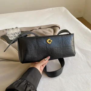 Vegan Leather Underarm Shoulder Bag with Detachable Chain - Professional Crossbody Tote for Women