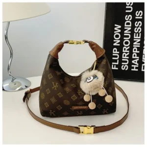 Vegan Leather Work Tote Bag with Lock Stitch Design - Professional Lightweight Shoulder Bag for Women