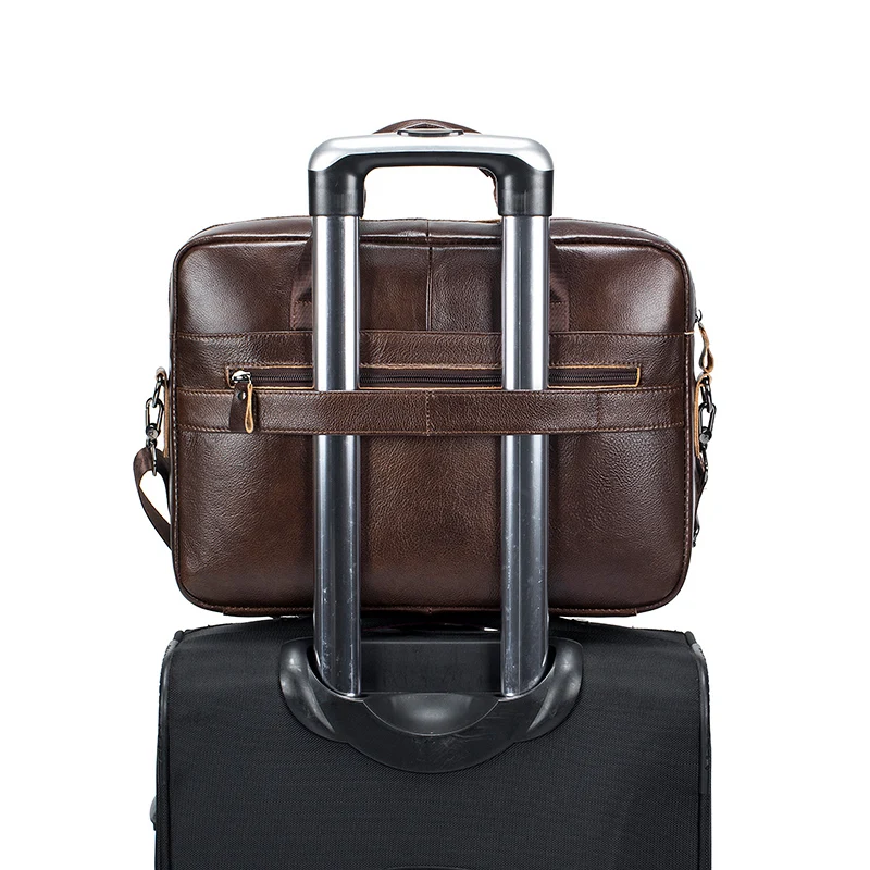 Professional briefcase showing the practical application of quality leather in a business context
