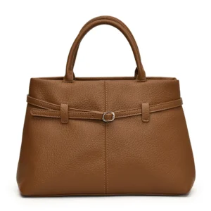 Vegan Leather Work Tote with Padded Handles - Professional Women's Shoulder Bag for Office