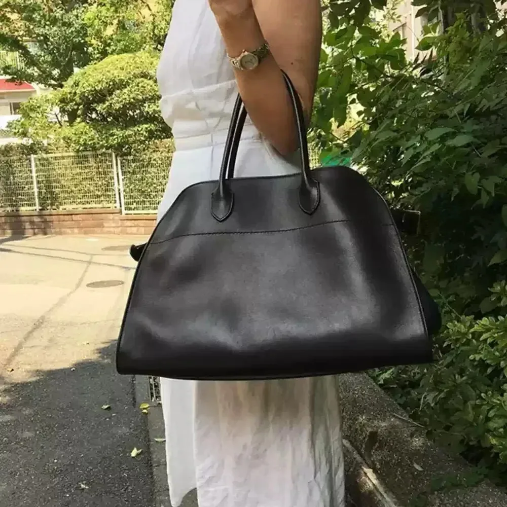 Large Leather Work Tote