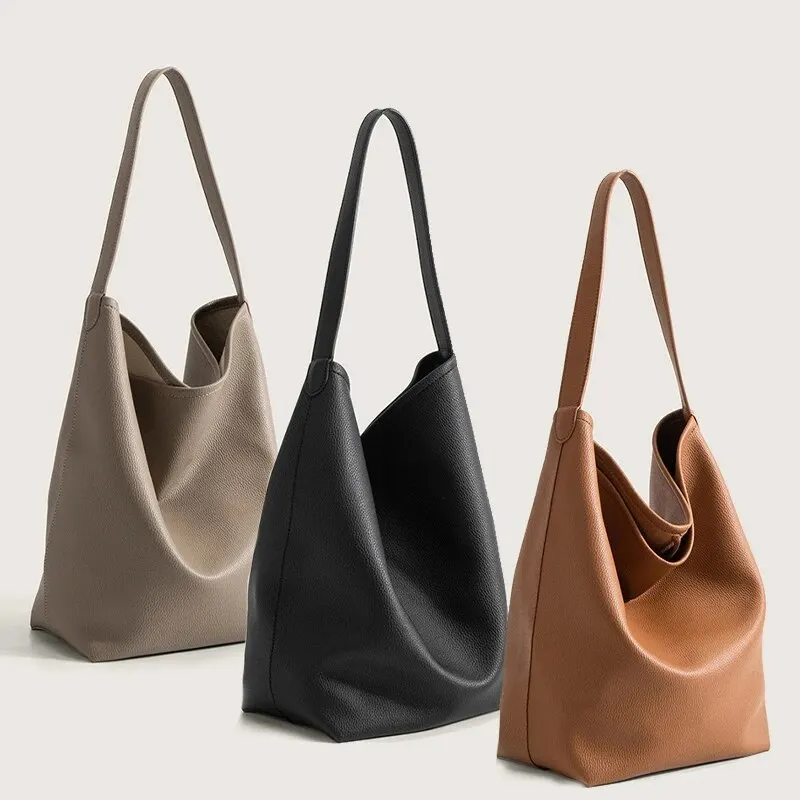 Versatile unisex professional leather tote for work
