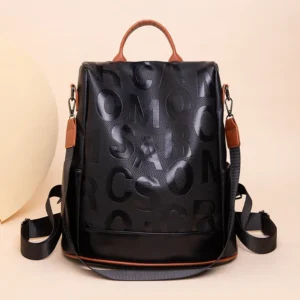 Vegan Leather Crossbody Work Tote with Anti-Theft Hidden Pocket - Convertible Professional Bag