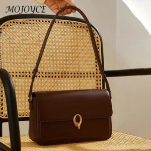 Vegan Leather Work Tote with Gold Hardware - Professional Women's Shoulder Bag