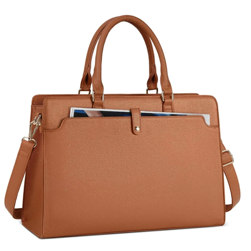 Premium laptop tote bag with structured design for polished professional appearance