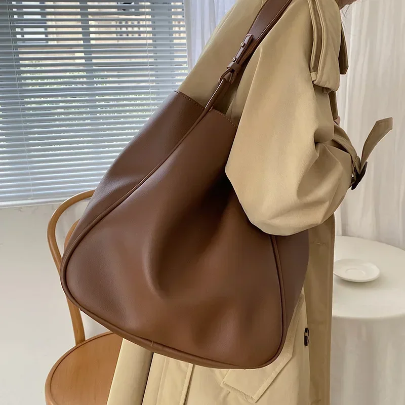 Premium Vegan Leather Tote Bag with Large Capacity for Women - Professional Everyday Handbag Black, White, Brown Gallery Image 3 by