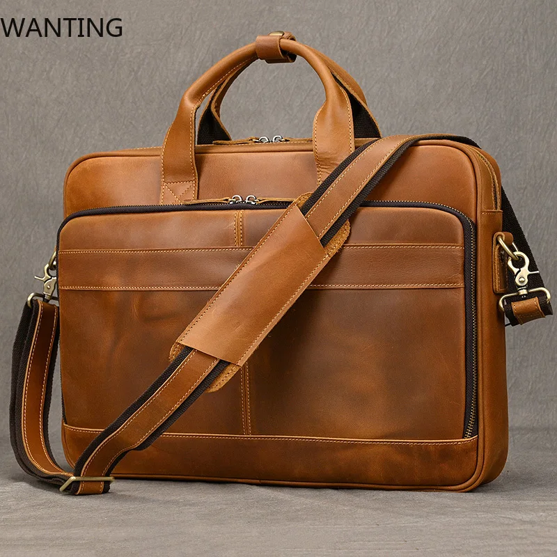 Crazy Horse Leather Satchel