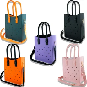 EVA Vegan Leather Tote Bag Waterproof Professional Commuter Handbag with Zipper - Durable Work Shoulder Bag