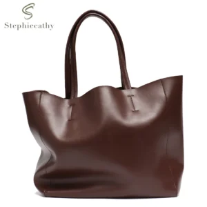 Full Grain Leather Work Tote with Laptop Compartment for Women - Professional Daily Bag