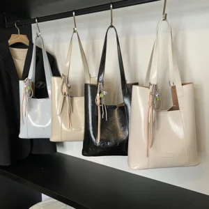 Quilted Vegan Leather Tote Bag for Women - Professional Underarm Shoulder Purse for Work Commute