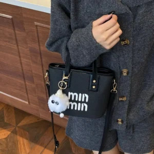 Vegan Leather Color-Block Bucket Tote with Adjustable Crossbody Strap for Work & Weekend