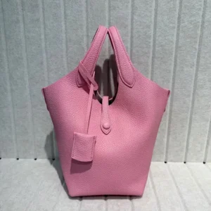 Genuine Leather Bucket Tote Bag with Large Capacity for Women - Versatile Casual Shoulder Crossbody Handbag