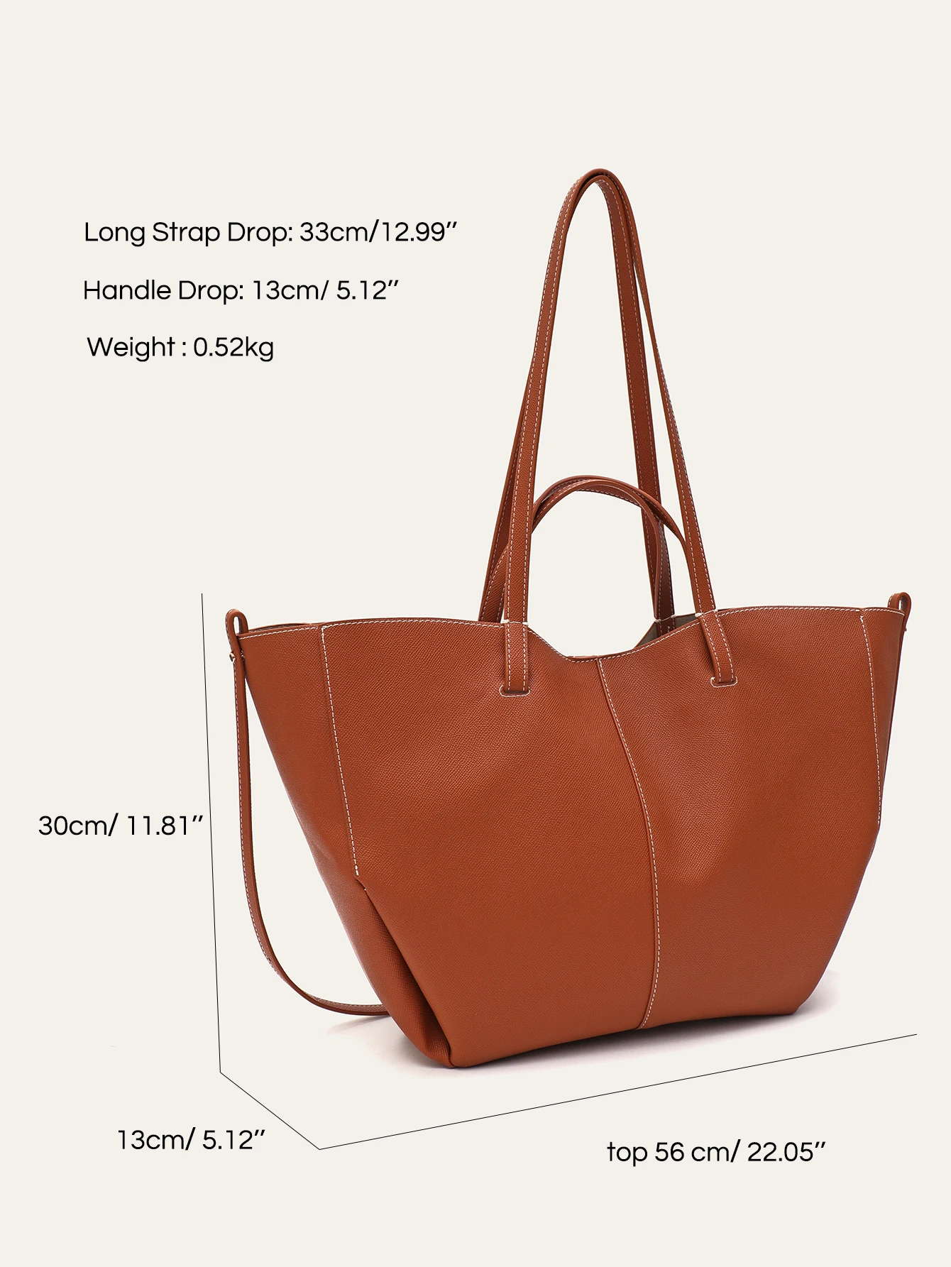 Professional vegan leather work tote for formal office environments